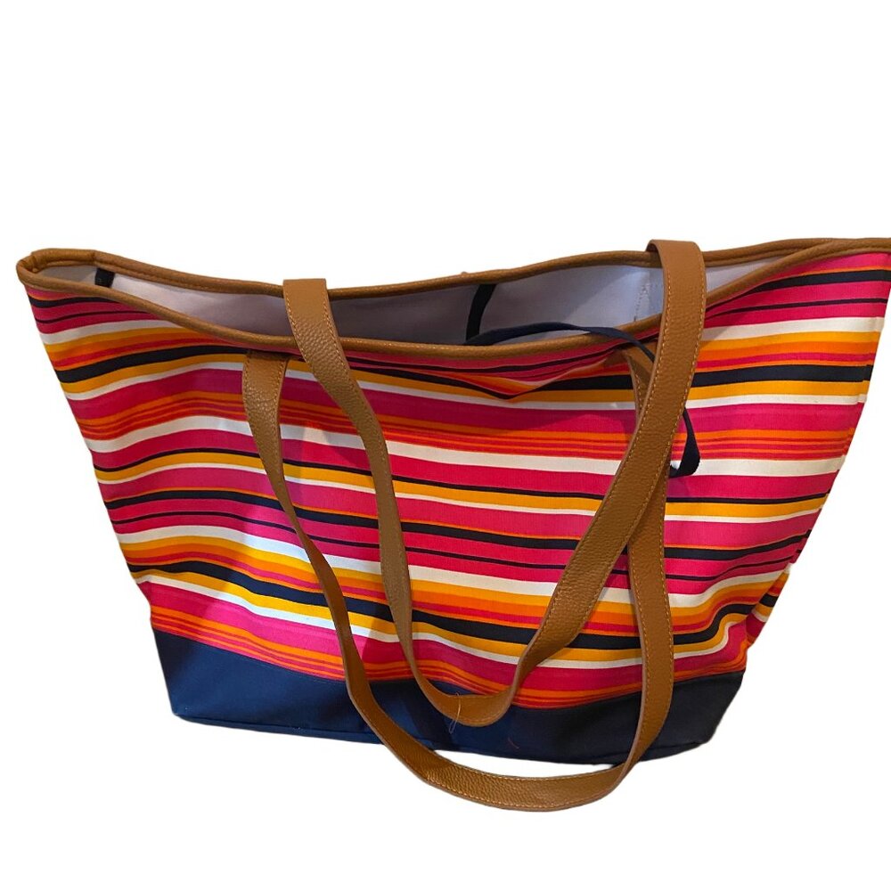Colorful Striped Tote Bag – Beach, Travel, Everyday